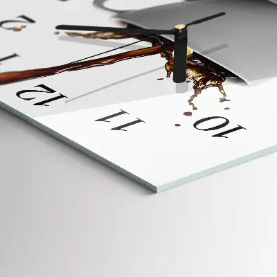 Wanduhr mit motiv quadratisch Eine Tasse Kaffee