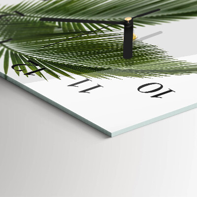Wanduhr mit motiv quadratisch Palmenblätter