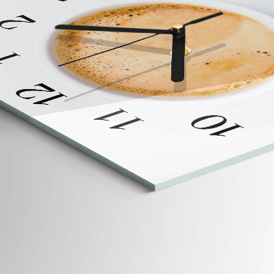 Wanduhr mit motiv quadratisch Eine Tasse Kaffee
