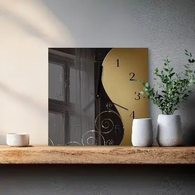 Glasuhr quadratisch Abstrakte Kunst