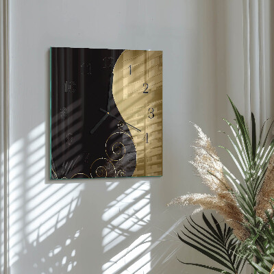 Glasuhr quadratisch Abstrakte Kunst