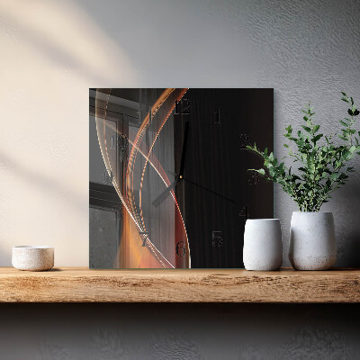 Moderne wanduhr quadratisch Abstrakte Linien