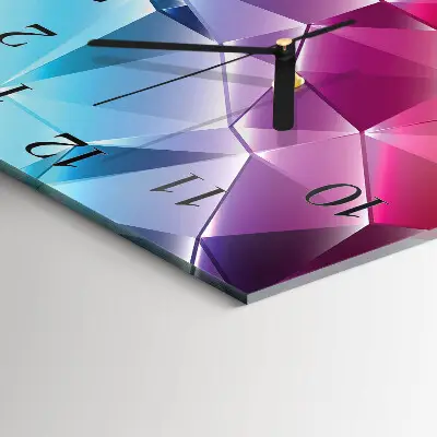 Wanduhr mit motiv quadratisch 3D-Muster