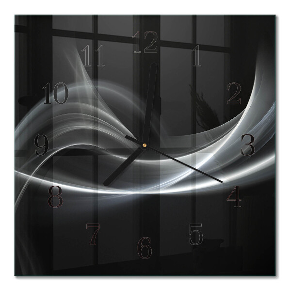 Quadratische wanduhr Abstrakte Linien