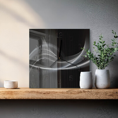 Quadratische wanduhr Abstrakte Linien