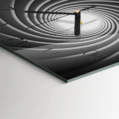Glasuhr quadratisch Wirbel