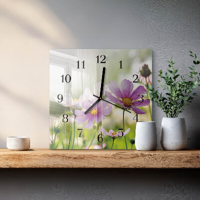 Moderne wanduhr quadratisch Wiese