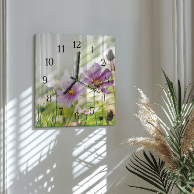 Moderne wanduhr quadratisch Wiese