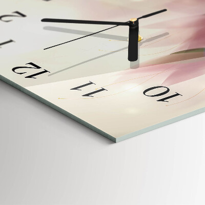 Moderne wanduhr quadratisch Blumen