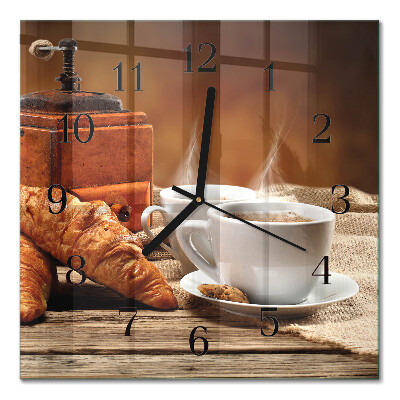 Quadratische wanduhr Kaffeemühle