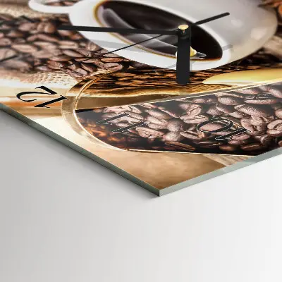 Moderne wanduhr quadratisch Kaffee