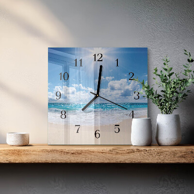 Wanduhr mit motiv quadratisch Meer