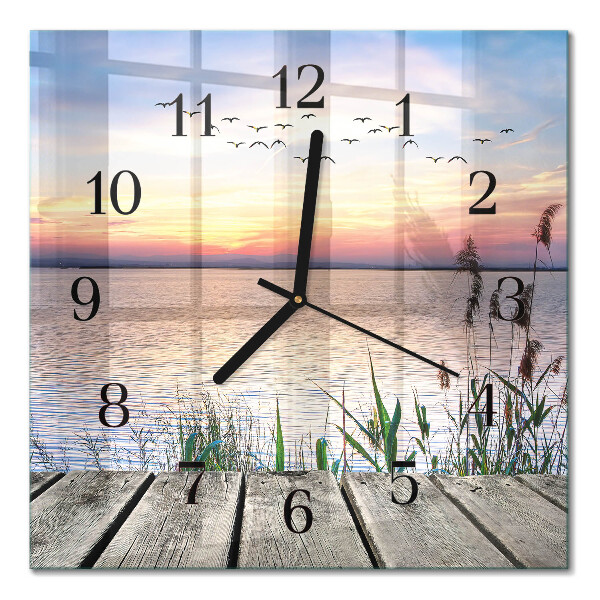 Quadratische wanduhr modern See