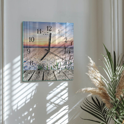 Quadratische wanduhr modern See