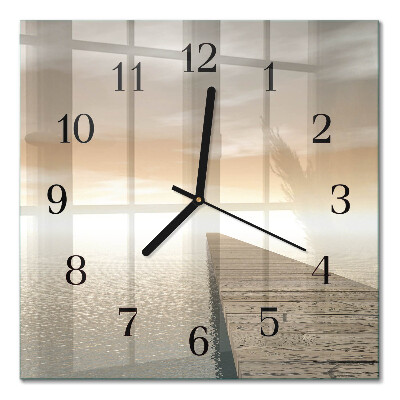 Wanduhr mit motiv quadratisch Pier