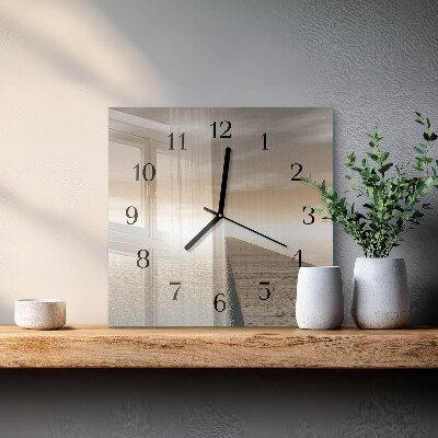 Wanduhr mit motiv quadratisch Pier