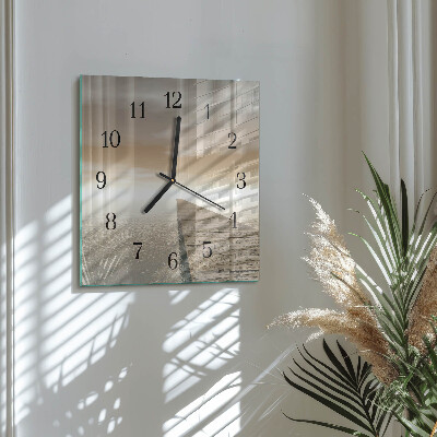 Wanduhr mit motiv quadratisch Pier