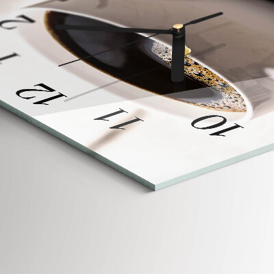 Wanduhr mit motiv quadratisch Kaffee