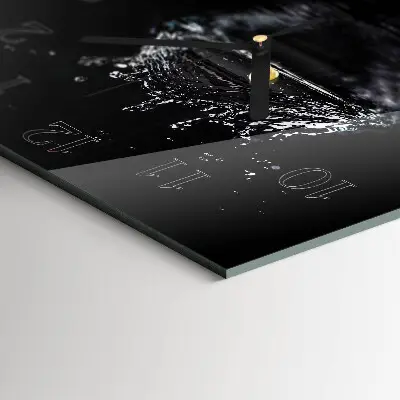 Quadratische wanduhr modern Wasser