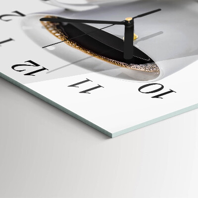 Moderne wanduhr quadratisch Kaffee
