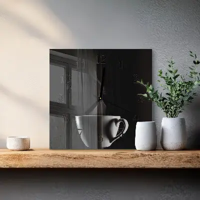 Glasuhr quadratisch Becher