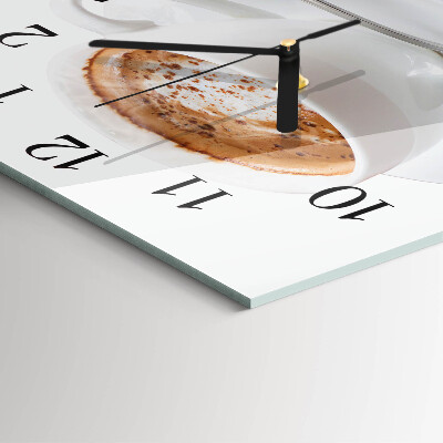 Moderne wanduhr quadratisch Kaffee