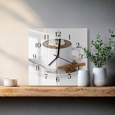 Moderne wanduhr quadratisch Schokolade