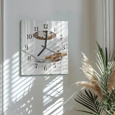 Moderne wanduhr quadratisch Schokolade