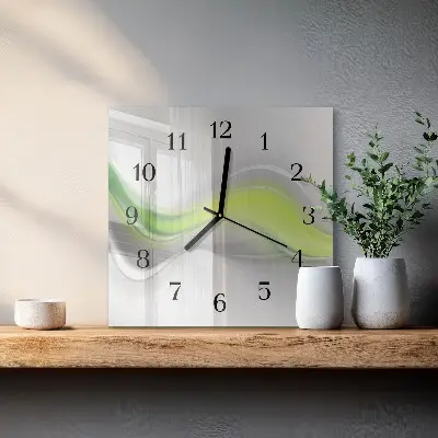 Moderne wanduhr quadratisch Farbwellen