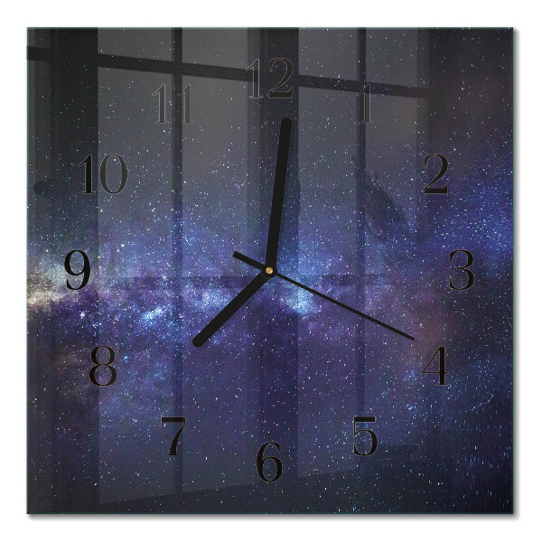 Wanduhr mit motiv quadratisch Galaxis
