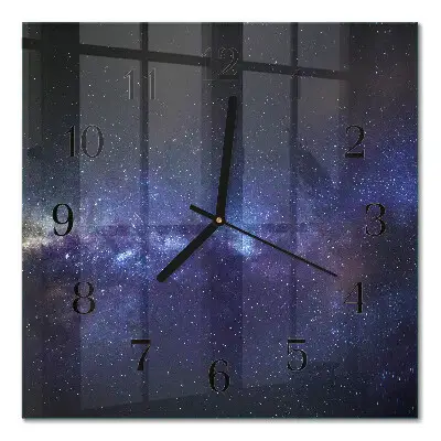 Wanduhr mit motiv quadratisch Galaxis