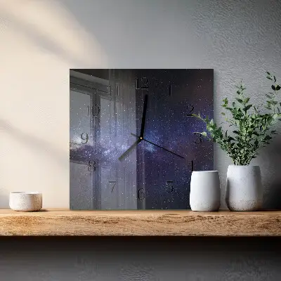 Wanduhr mit motiv quadratisch Galaxis