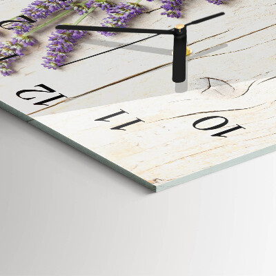 Wanduhr mit motiv quadratisch Lavendel