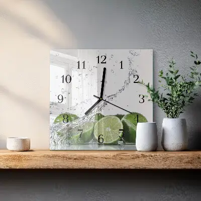 Moderne wanduhr quadratisch Limes