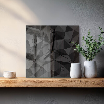 Quadratische wanduhr modern 3D-Muster