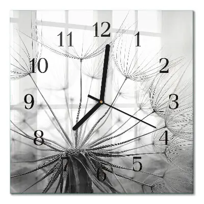 Wanduhr mit motiv quadratisch Löwenzahn
