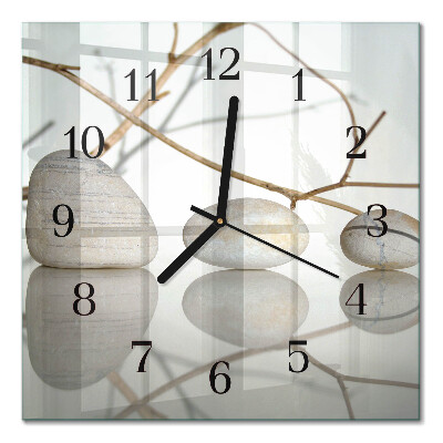 Moderne wanduhr quadratisch Steine