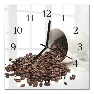Moderne wanduhr quadratisch Eine Tasse Kaffee