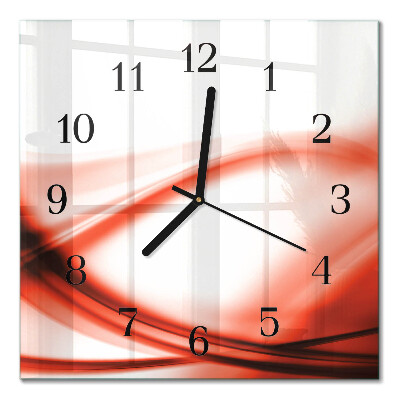 Glasuhr quadratisch Abstrakte Linien