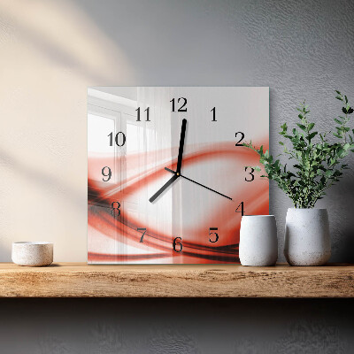 Glasuhr quadratisch Abstrakte Linien