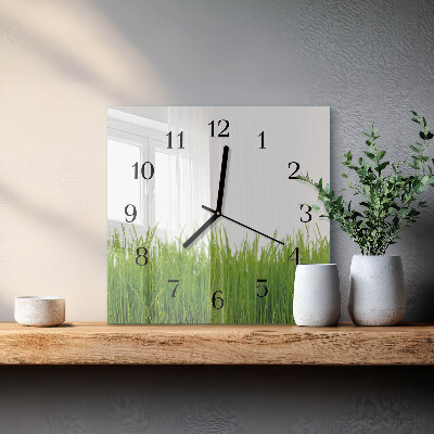 Moderne wanduhr quadratisch Floristische Kunst