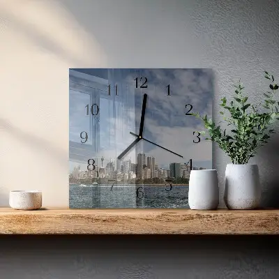 Moderne wanduhr quadratisch Stadt