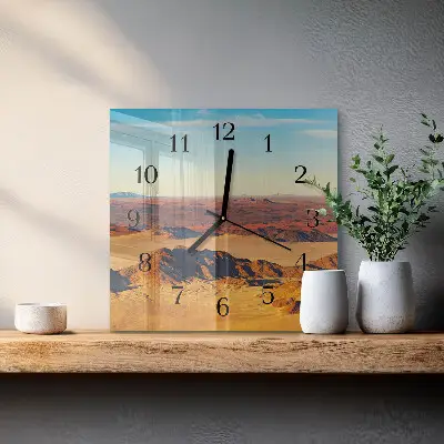 Wanduhr mit motiv quadratisch Wüste