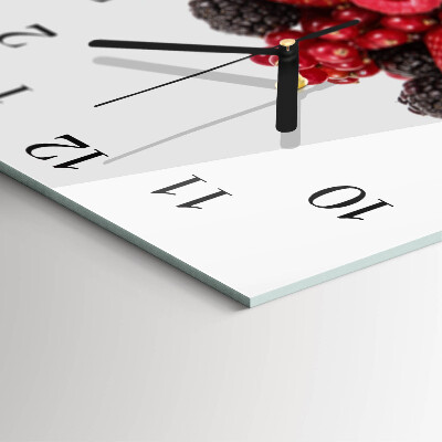 Quadratische wanduhr modern Obst