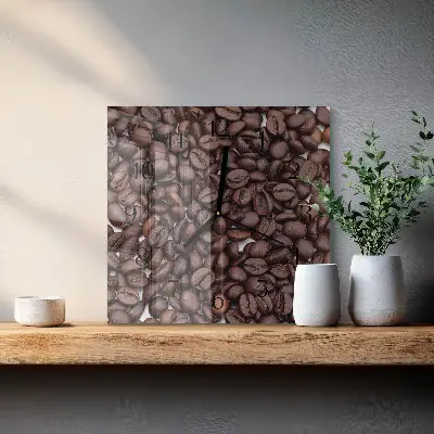 Moderne wanduhr quadratisch Kaffeebohnen