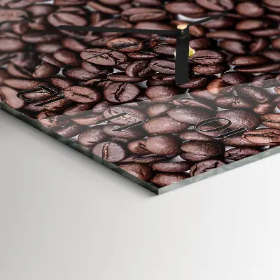 Moderne wanduhr quadratisch Kaffeebohnen