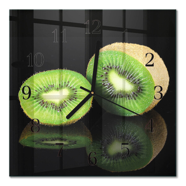 Glasuhr quadratisch Kiwi