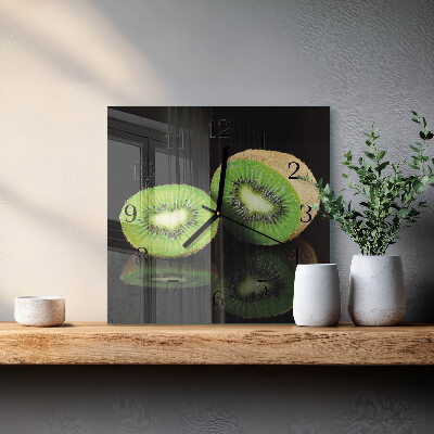 Glasuhr quadratisch Kiwi