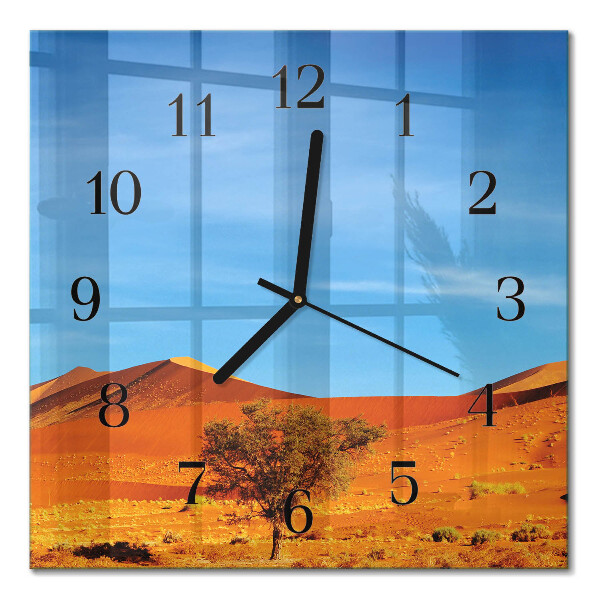 Moderne wanduhr quadratisch Wüste