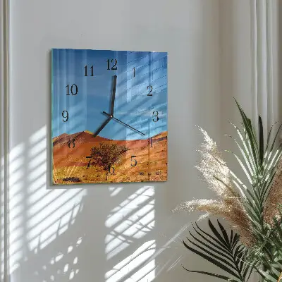 Moderne wanduhr quadratisch Wüste